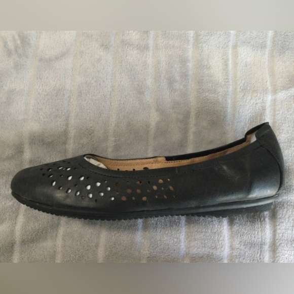 Josef Seibel Pippa 29 Black Nesty Oil Leather Ballet Flats EU 41 US 10 to 10.5 - Picture 12 of 13